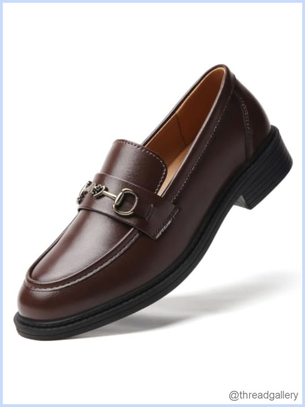 Women's Leather Penny Loafers Memory Foam Low Heel Comfort Slip-On Work Shoes